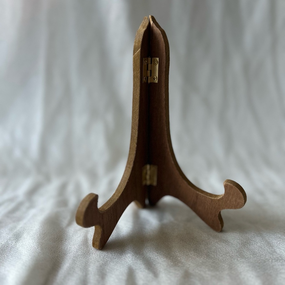 Elegant Brown Wooden Display Stand